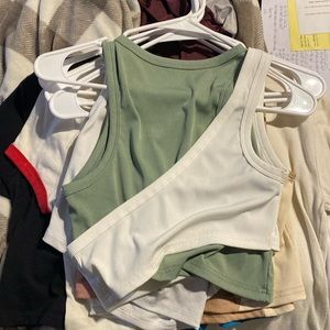 Green crop top